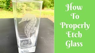 Everyday Crafting How To Properly Etch Glass With Armour Etch [upl. by Eadwina]