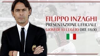 Filippo Inzaghi Presentazione Ufficiale  ITA  AC Milan Official [upl. by Yniffit318]