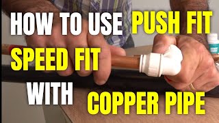 How to use speedfitpush fit fittings with copper pipetube [upl. by Thain]