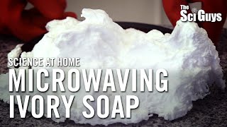 Microwaving Ivory Soap  The Sci Guys Science at Home [upl. by Forelli]