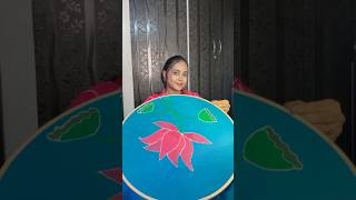 Lotus painting 🎨🪷on plain dress ఎలా ఉంది telugu ytshorts shorts trending fabricpainting 1m [upl. by Idnak]