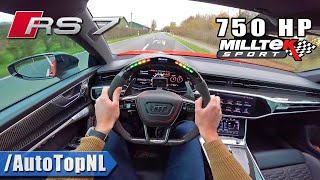 2021 AUDI RS7 C8 SUPER LOUD MILLTEK POV Test Drive by AutoTopNL [upl. by Nassi990]