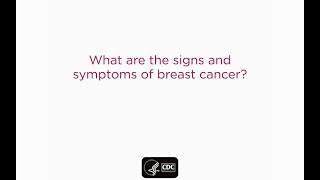 What Are the Signs and Symptoms of Breast Cancer [upl. by Oatis525]