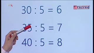 2 razred  Matematika  Dijeljenje brojem 5 [upl. by Base]