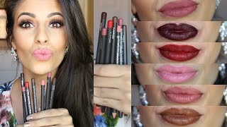 MAC Lip Liners  Lip Swatches amp Lipstick Combos [upl. by Irelav]