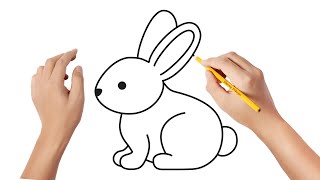 Cómo dibujar un conejito de pascua  Dibujos sencillos 🐇 [upl. by Gaby]