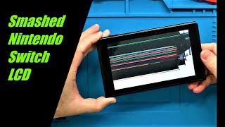 Nintendo Switch LCD Screen replacement how to remove the touch screen [upl. by Eegnat]