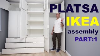 IKEA PLATSA Wardrobe AssemblyPLATSA FramesPart1 [upl. by Lah462]