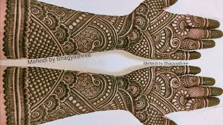 EASY DULHAN MEHENDI DESIGNS FOR FULL HANDS  WEDDING MEHNDI DESIGNS  BRIDAL HENNA MEHNDI DESIGNS [upl. by Pembrook414]