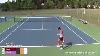 Tennis Female Pro vs Amateur Male [upl. by Sirromed965]