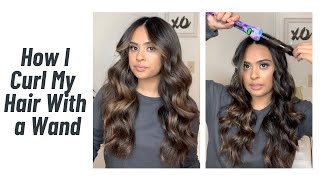 HOW TO CURL YOUR HAIR WITH A WAND FOR BEGINNERS [upl. by Niggem]