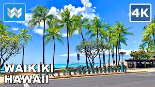 4K Exploring Waikiki in Honolulu Hawaii USA Walking Tour amp Travel Vacation Guide 🎧 Binaural Sound [upl. by Otsugua]