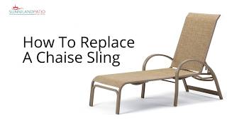 How to Replace a Chaise Lounge Sling [upl. by Esta]