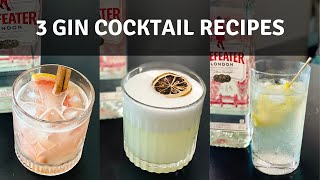 3 Easy to Make Gin Cocktails Recipes [upl. by Reste]