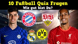 10 Fussball Quiz Fragen Bundesliga amp Premier League  Fußball quiz 2022 [upl. by Faustine]