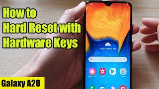 Samsung Galaxy A20 How to Hard Reset With Hardware Keys [upl. by Anaeirb]