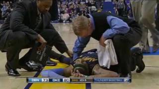 Carmelo Anthony Collapses and Play Goes On [upl. by Fransisco807]