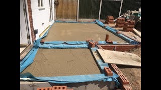 How to build an extension part 3 concrete floor slab [upl. by Annawoj]