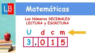 Los Números DECIMALES LECTURA y ESCRITURA ✔👩‍🏫 PRIMARIA [upl. by Morganstein]