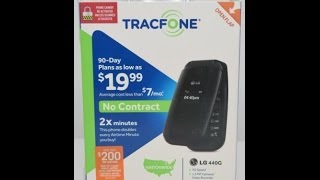 The LG 440G Cell Phone By Tracfone Review And Unboxing [upl. by Atlante873]