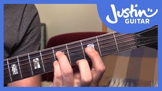 10 Basic Jazz Chords  Guitar Tutorials  JustinGuitar JA001 [upl. by Llenrahc]