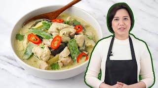 Thai Green Curry with Chicken  Easy Green Curry Recipe [upl. by Dloniger]