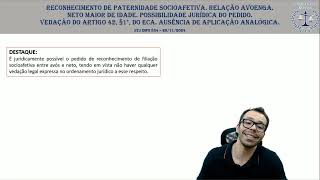 STJ INFO 834 paternidade socioafetiva e adoção [upl. by Kempe]