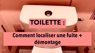 Toilette  Comment localiser une fuite  démontage [upl. by Hesoj]