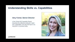 Understanding Skills vs Capabilities The Global HR Capability Project [upl. by Barnard717]