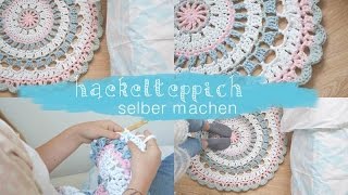 Häkelteppich selber häkeln  Häkelanleitung DIY Teil 1 [upl. by Gibrian]