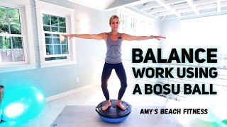 Bosu Ball Workout at Home for Balance  20 MIN [upl. by Lita]