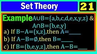 Set Theory  Lecture 21  Example with detailed explanation  በአማርኛ [upl. by Florance]