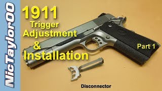 1911 Pistol Trigger Adjustment for Overtravel and Pretravel  PART 1 [upl. by Znerol]