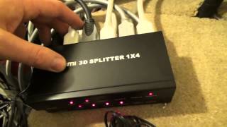 How To connect HD Multi Room TV 1 source to 4 TVs using HDMI Splitters  Amplifiers [upl. by Jegger]