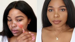 HOW TO COVER HYPERPIGMENTATION AND DARK SPOTS ON BROWN SKIN [upl. by Fillander]