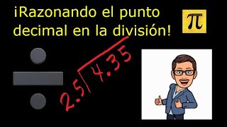 RAZONANDO EL PUNTO DECIMAL EN LA DIVISIÓN [upl. by Ottillia]