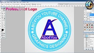 Professional Circle Logo Design Photoshop in Hindi [upl. by Korman242]