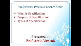 Introduction to Specification [upl. by Berard]