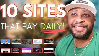 10 Work From Home Websites That Will Pay You DAILY For Beginners [upl. by Lyrred]