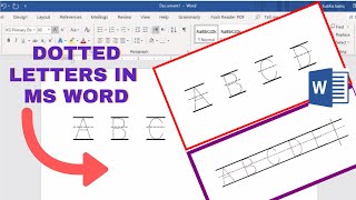 How To Make Tracing Letters In Microsoft Word 2023 Dotted Letters In MS Word [upl. by Ainotahs]