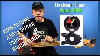 HOW TO TUNE A BASS GUITAR USING A DIGITAL TUNER [upl. by Nylirad]