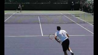 Roger Federer Serving from the Back Perspective [upl. by Noremac]