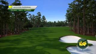 Course Flyover Augusta National Golf Clubs 8th Hole [upl. by Guillaume565]