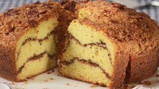 Cinnamon Streusel Coffee Cake Recipe Demonstration  Joyofbakingcom [upl. by Ydde]