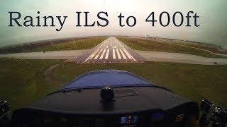 Full IFR Flight  ILS to 400ft Rain Solid IMC [upl. by Hadleigh246]