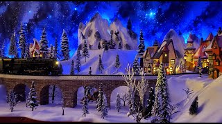 The Polar Express Christmas Village 2020  2021 with Dept 56 Lemax and Lionel FlyerChief Train [upl. by Ynnej432]