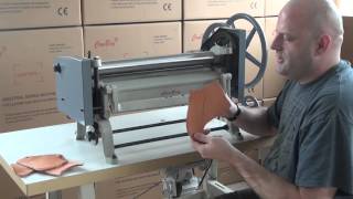 Cowboy 8020 economical leather splitting machine [upl. by Yelnik]