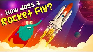 How Does A ROCKET FLY  How Do Rockets Work  ROCKET LAUNCH  The Dr Binocs Show  Peekaboo Kidz [upl. by Casar]