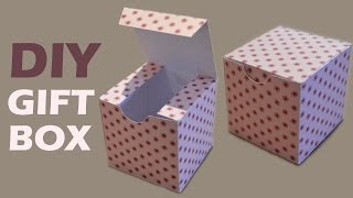 How to Make a Gift Box  DIY Paper Box [upl. by Icyak]