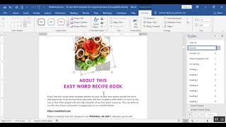 Easy Word template for recipe book [upl. by Eninnaej]